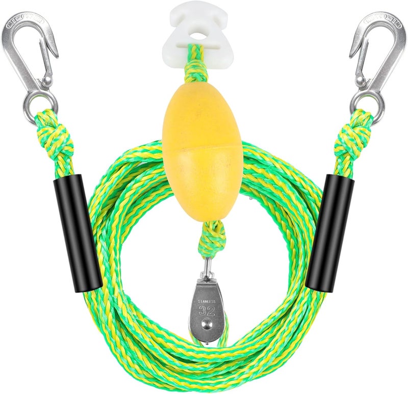 perixir Heavy Duty Boat Tow Harness for Tubing, Water Sports Tow Rope for Boat Towables & Tubes, Self Centering Tow Harness Line with Clip Quick Connector & Stainless Steel Hooks - Image 1